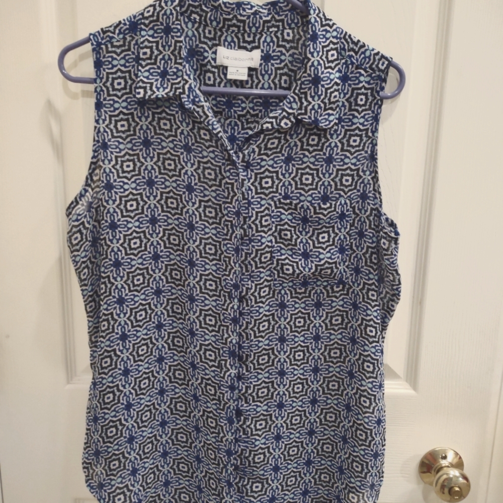 Liz Claiborne Sleeveless Blouse EUC Sz M